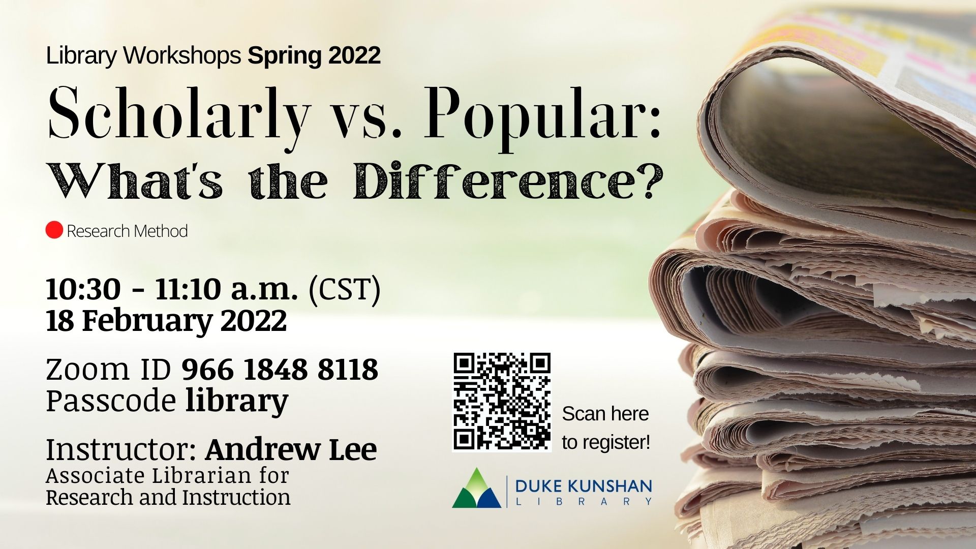 Workshop | Scholarly Vs. Popular: What’s The Difference? – Library ...