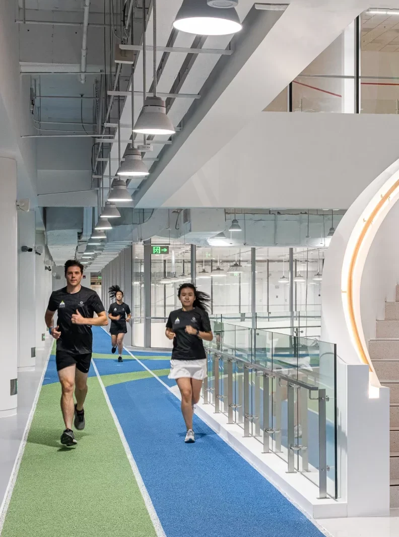 2-lane, 260-meter indoor running track