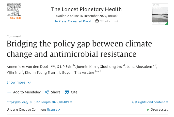 Climate change worsens drug resistance research says in Lancet journal 3