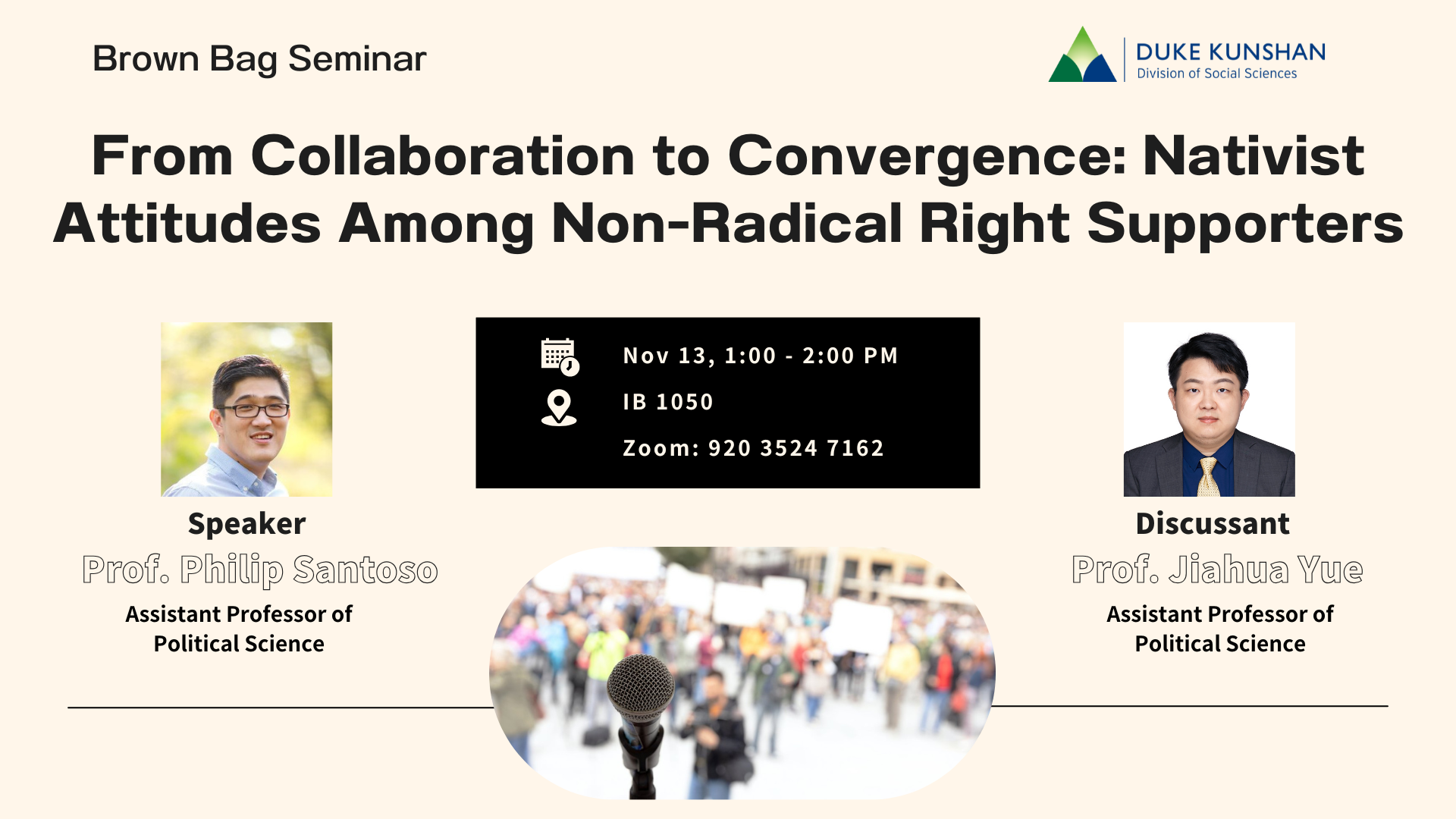 Brown Bag Seminar | From Collaboration to Convergence: Nativist Attitudes Among Non-Radical Right Supporters
