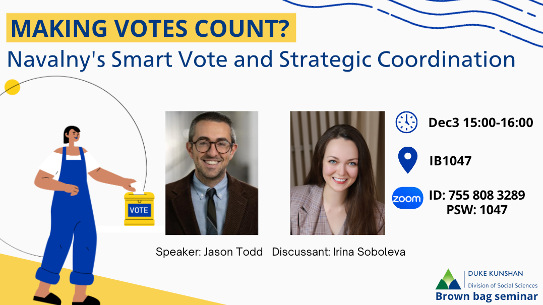Brown Bag Seminar | Making Votes Count? Navalny’s Smart Vote and Strategic Coordination