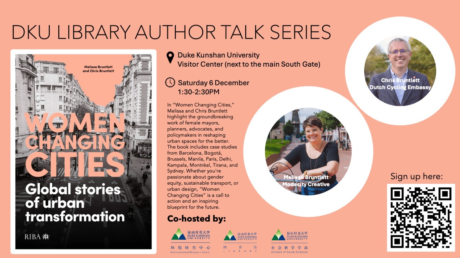 DKU Library Author Talk Series | Women Changing Cities: Global Stories of Urban Transformation