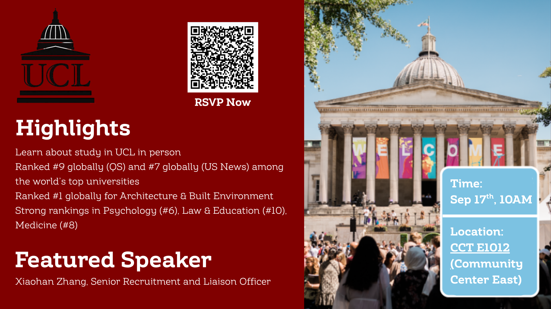 Graduate School Info Session: University College London