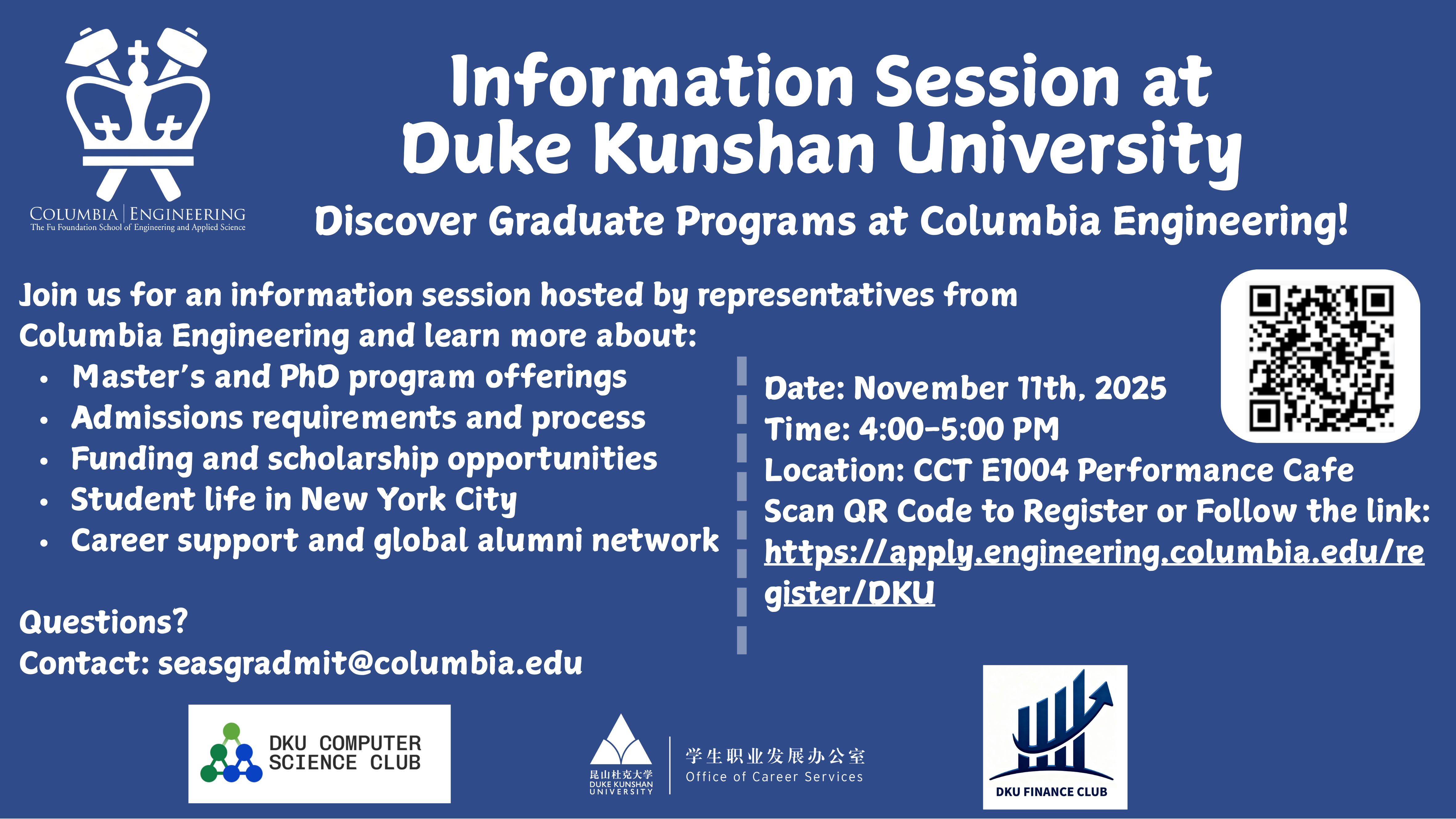 Graduate School Info Session: Columbia Engineering