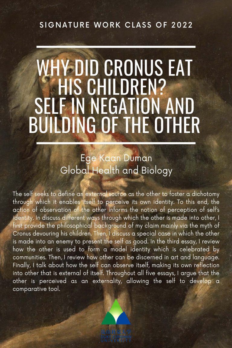 Why Did Cronus Eat His Children? Self in Negation and Building of the Other