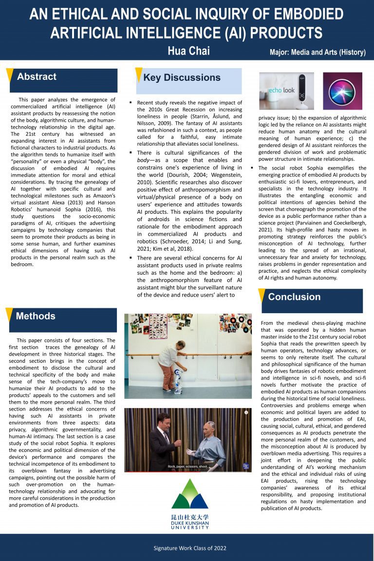 An Ethical and Social Inquiry of Embodied Artificial Intelligence (AI) Products