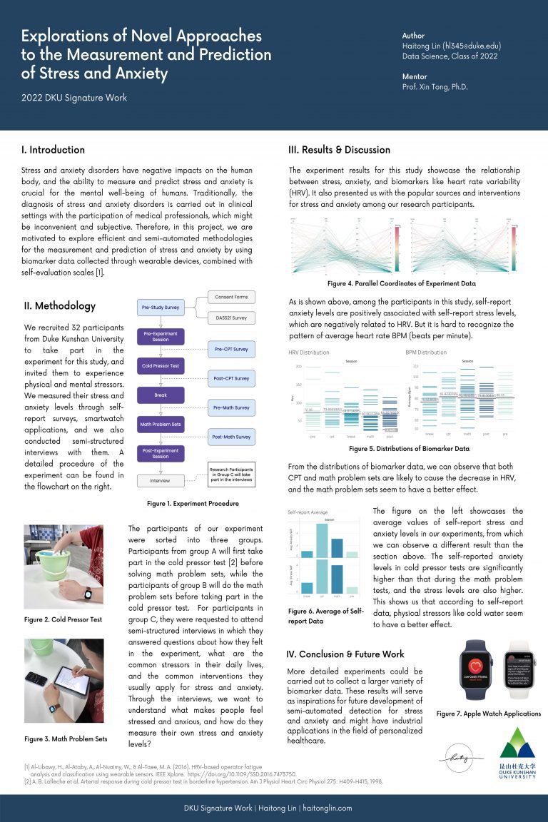 Explorations of Novel Approaches to the Measurement and Prediction of Stress and Anxiety