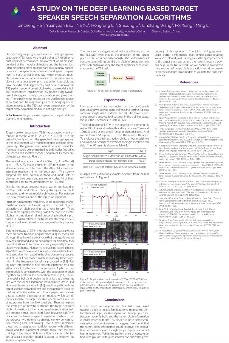 A Study on The Deep Learning Based Target Speaker Speech Separation Algorithms