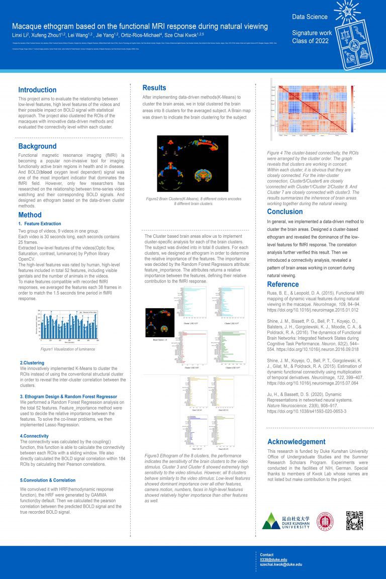 Macaque Ethogram Based on The Functional MRI Response During Natural Viewing