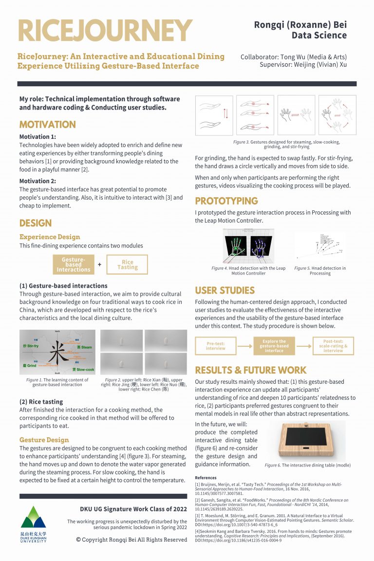 Rice Journey: An Interactive and Educational Dining Experience Utilizing Gesture-Based Interface