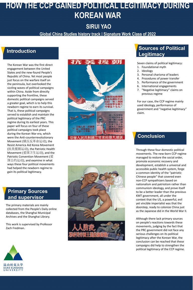 HOW THE CCP GAINED POLITICAL LEGITIMACY DURING KOREAN WAR
